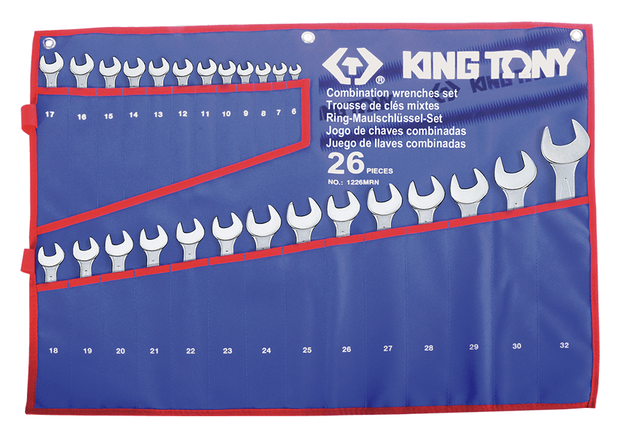 KING TONY 金統立 1226MRN 26件式公制梅開扳手組與特多龍工具袋