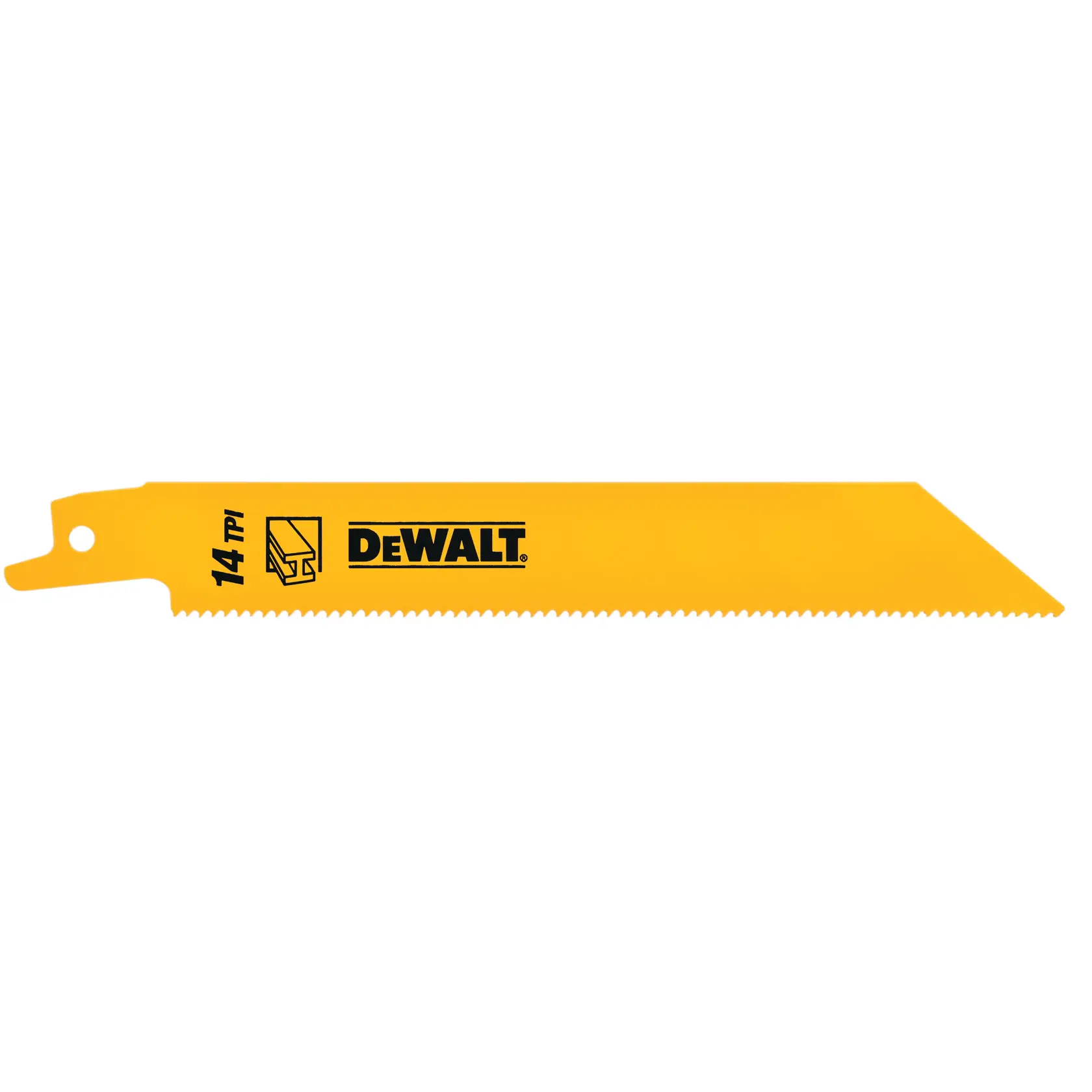 DEWALT 得偉 DT2361-QZ 14 TPI 雙金屬往復鋸片單片白底圖