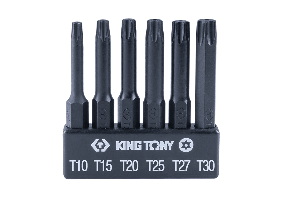 KING TONY 金統立1004A6UQ六角星型中孔電動起子頭6件組