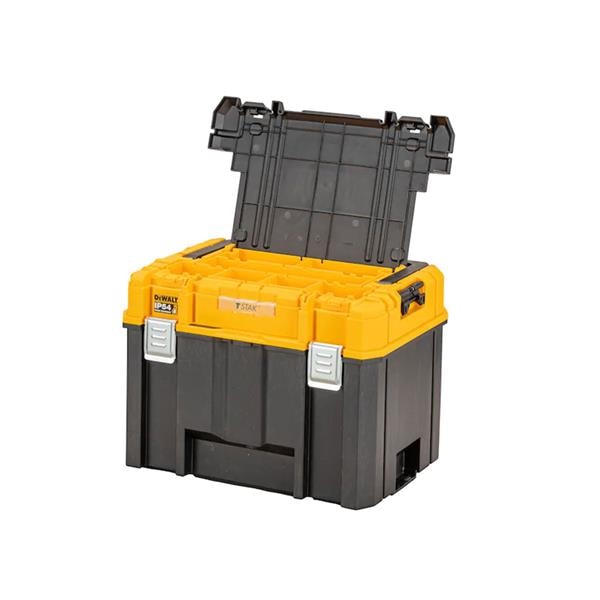 DEWALT 得偉 DWST83343-1 TSTAK 2.0 深型工具箱(開蓋斜視)