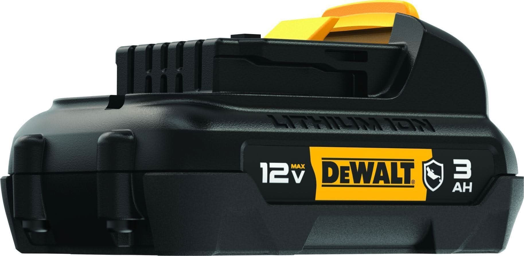 DEWALT 得偉 DCB124 12V MAX 3.0Ah 鋰電池(側面)
