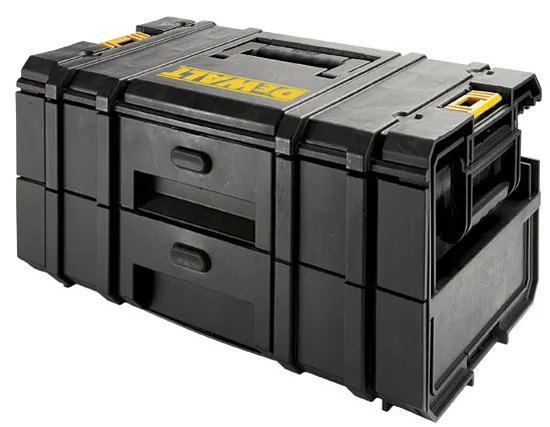 DEWALT 得偉 DWST08225 雙抽工具箱(閉合狀態,正面三分之四角度)