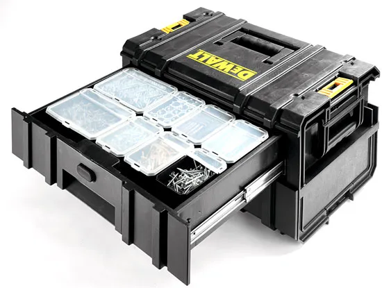 DEWALT 得偉 DWST08225 雙抽工具箱(拉開抽屜,內放零件盒)