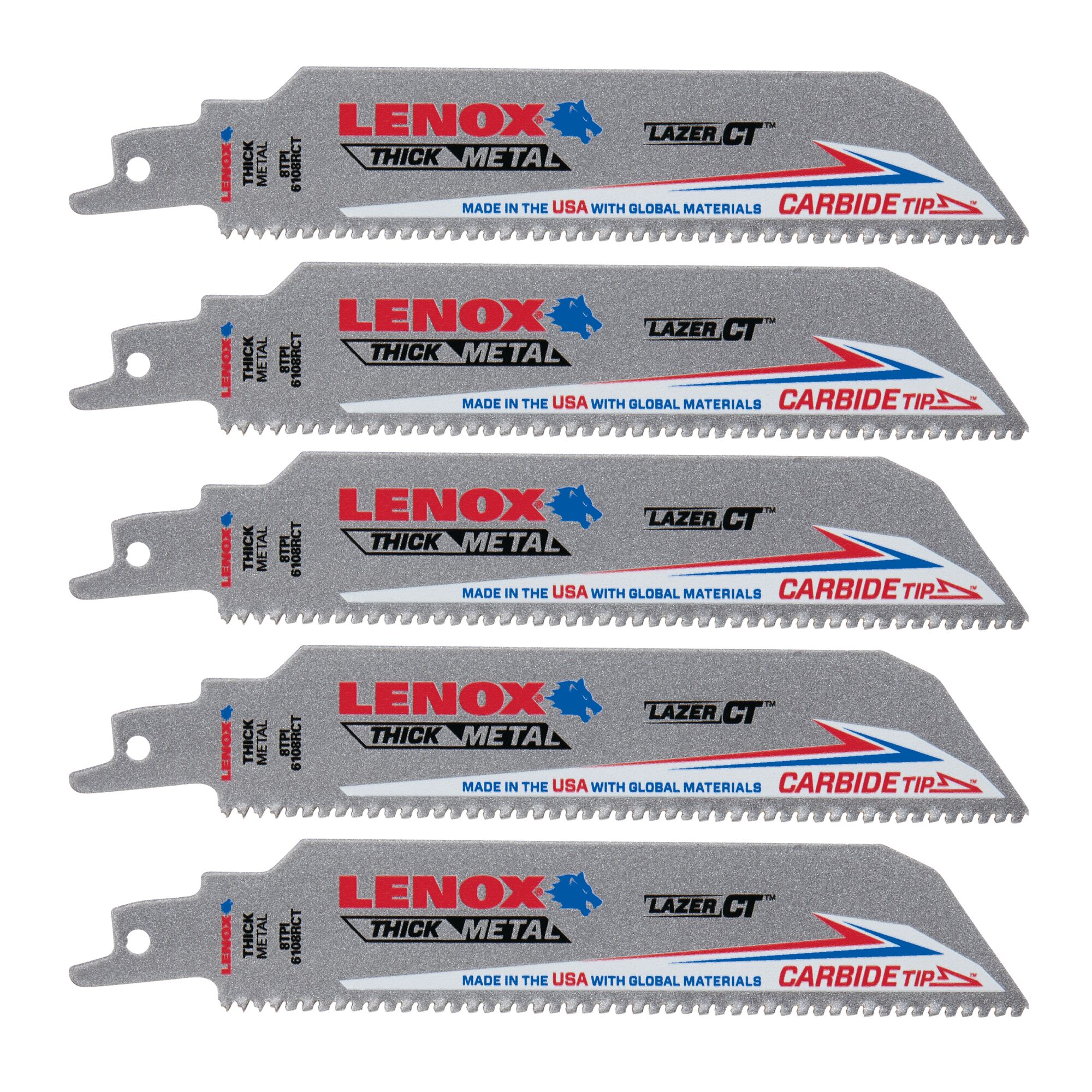 LENOX 狼牌 LE-2014223 Lazer CT 碳化鎢軍刀鋸片 152mm 8TPI 白底產品圖