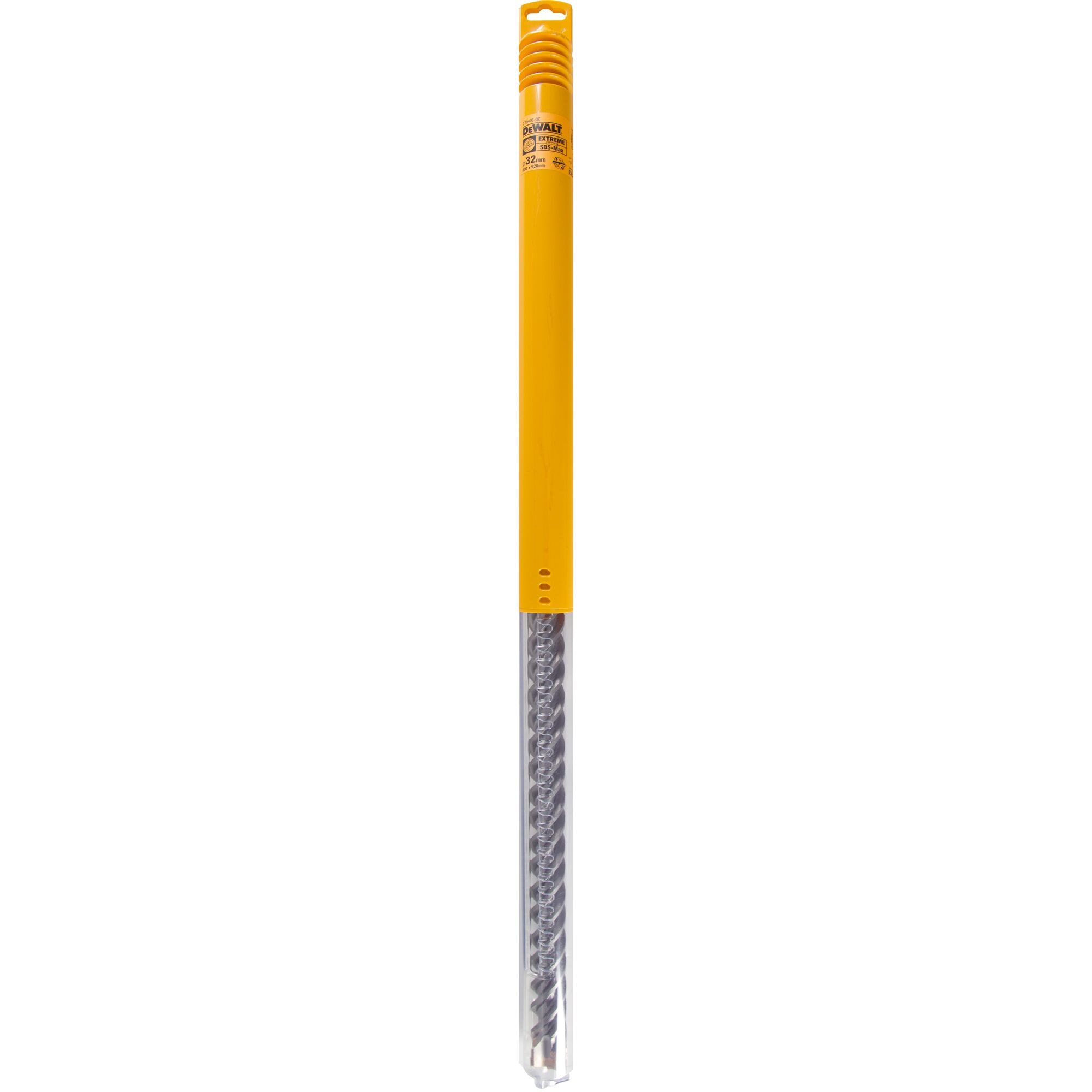 DEWALT 得偉 DT9436-QZ 32X920 五溝四刃 SDS-Max 水泥鑽咀單支包裝白底產品圖