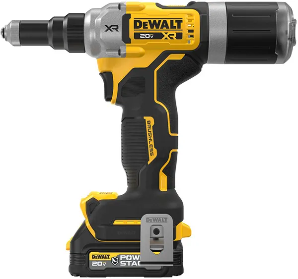 DEWALT 得偉 DCF414 20V 無碳刷拉釘槍(側面)