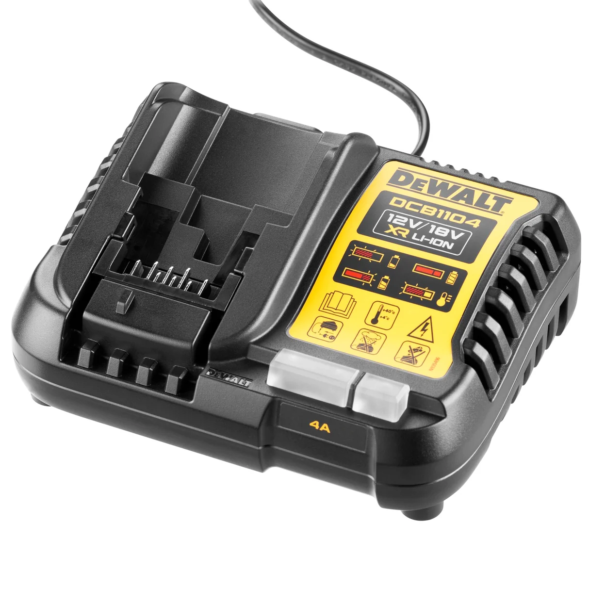 DEWALT 得偉 DCB1104 12V-18V 4A 鋰電充電器(三角度)