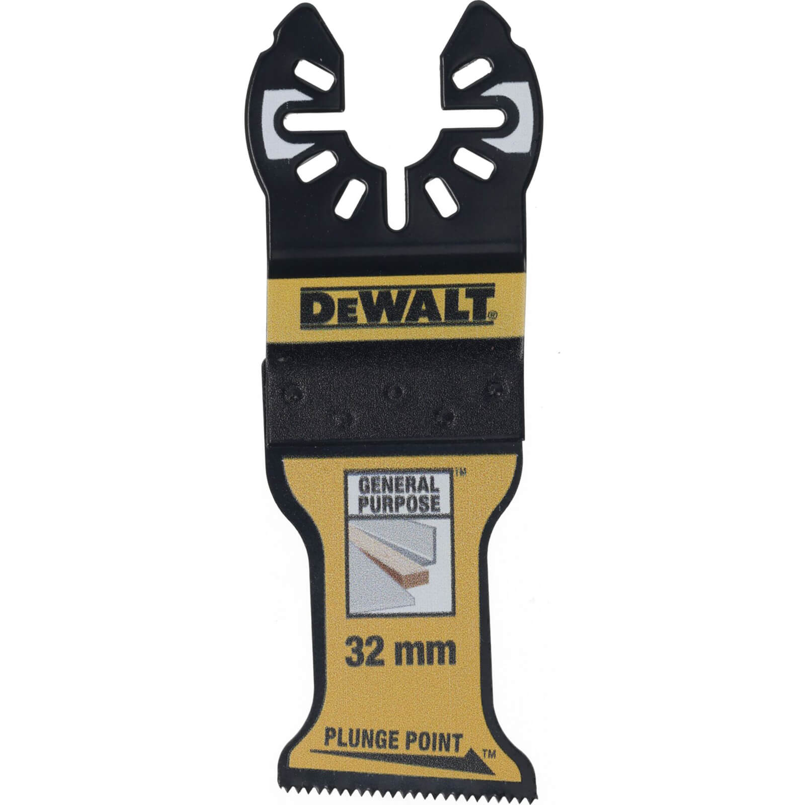DEWALT 得偉 DWA4214 半圓形多材質振動刀片 32mm(正面)