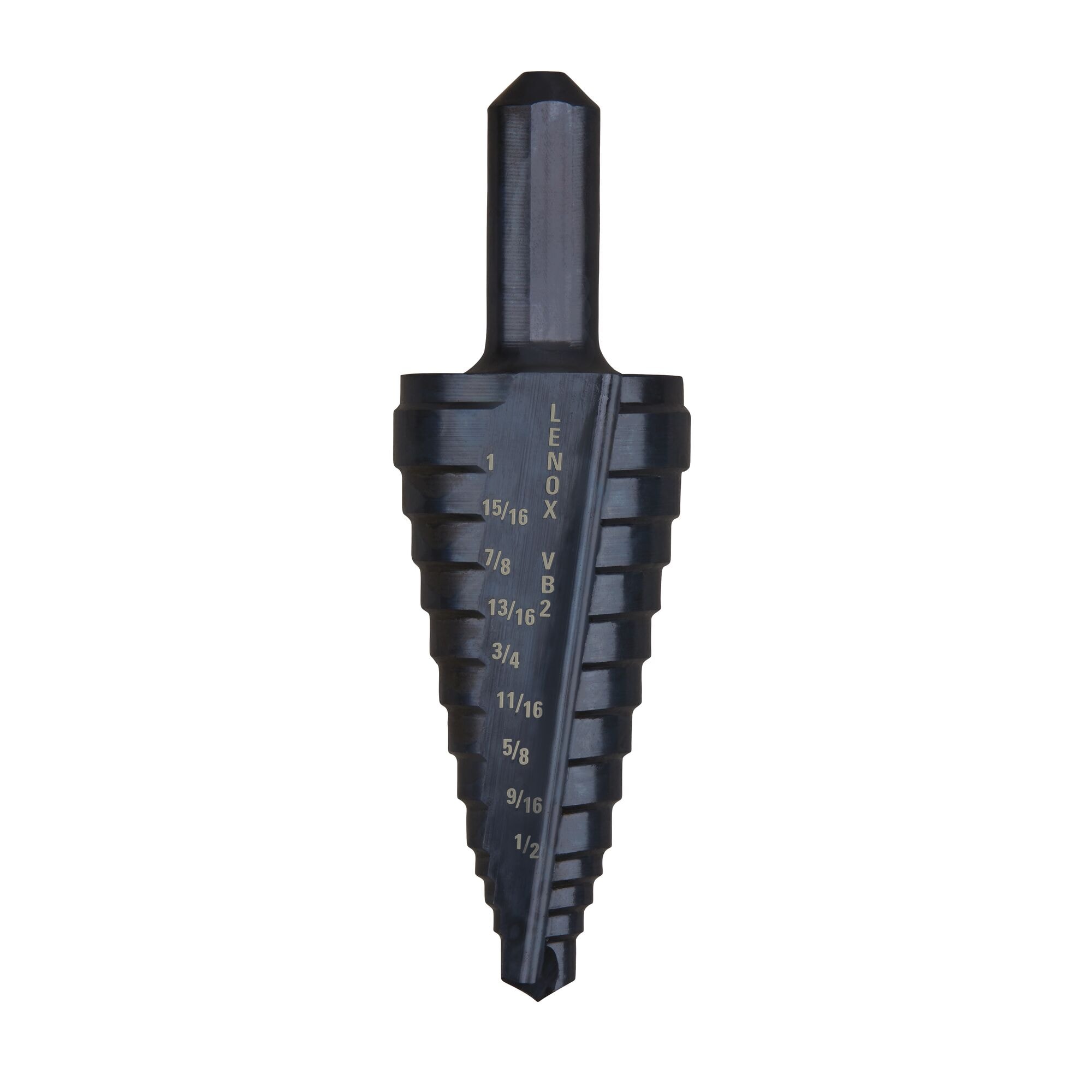 LENOX 狼牌 LE-30882VB2 VARI-BIT 階梯鑽 1/2 至 1 吋 9 段孔徑 白底產品圖