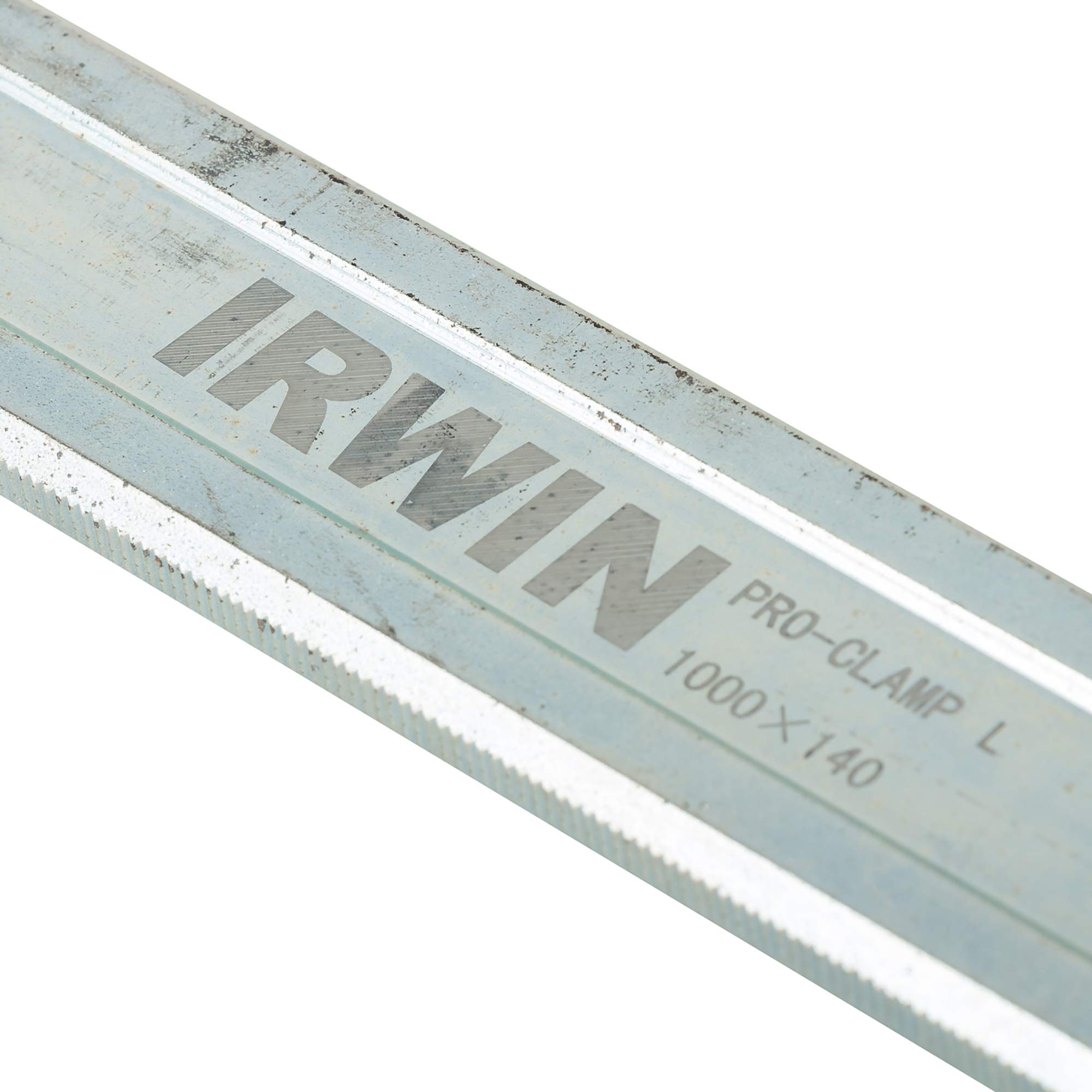 IRWIN 10503577 F夾導軌細節,刻有 PRO-CLAMP L 1000X140