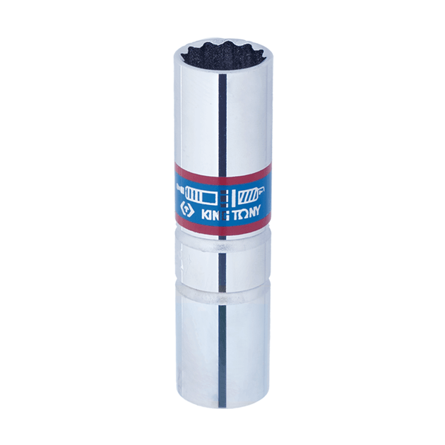 KING TONY 463014RC 14mm 十二角膠套火星塞套筒,白底產品照
