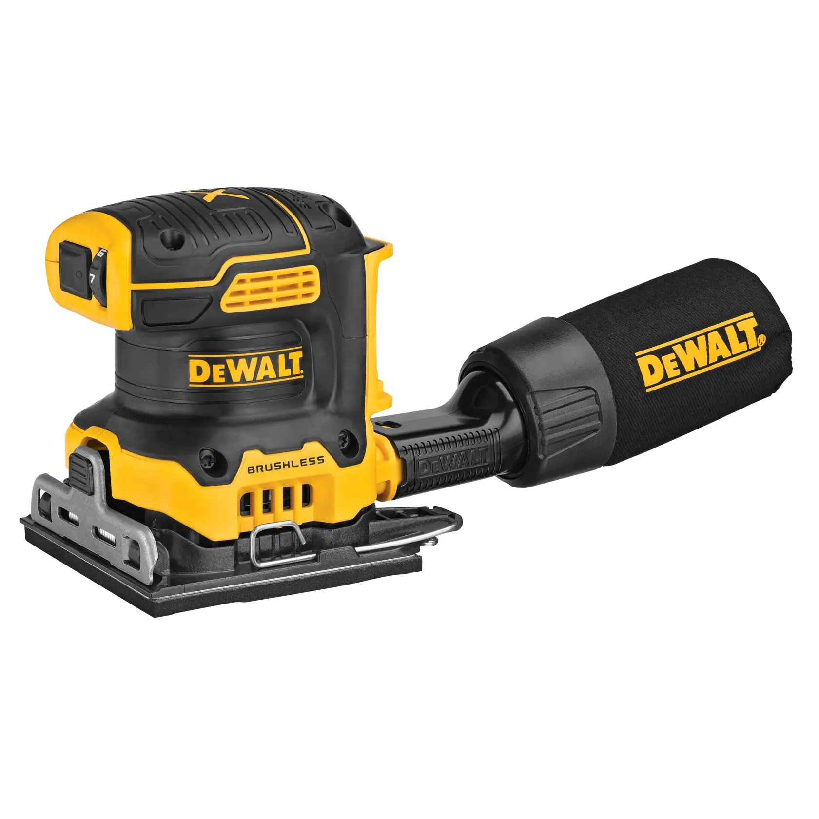 DEWALT 得偉 DCW200B 20V MAX 無碳刷 1/4 砂磨機(四分之三角度,連集塵袋)