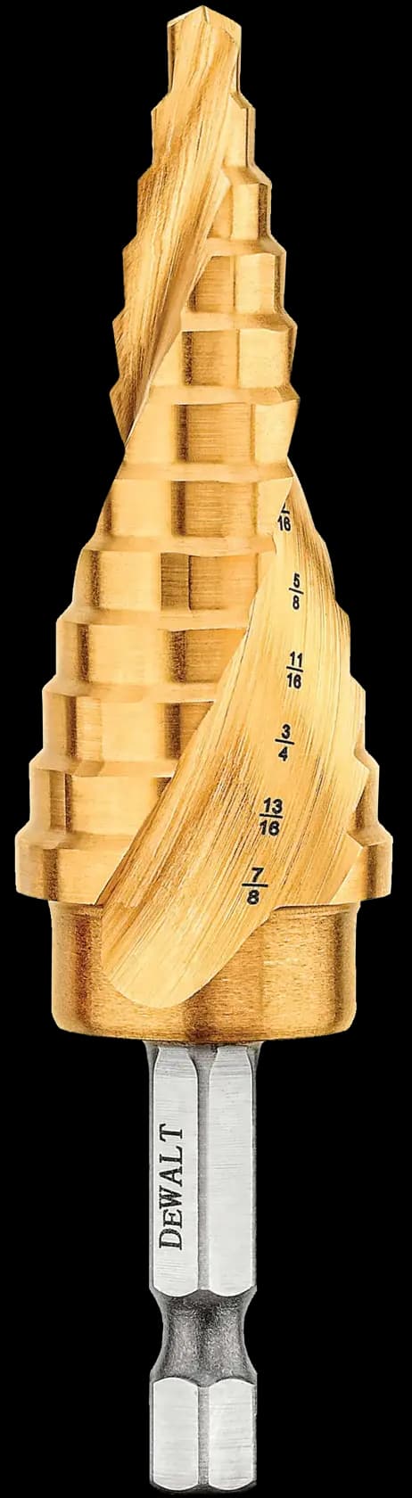 DEWALT 得偉 DWA1784IR 3/16"X1/2" 鍍鈦階梯鑽頭(六角軸)