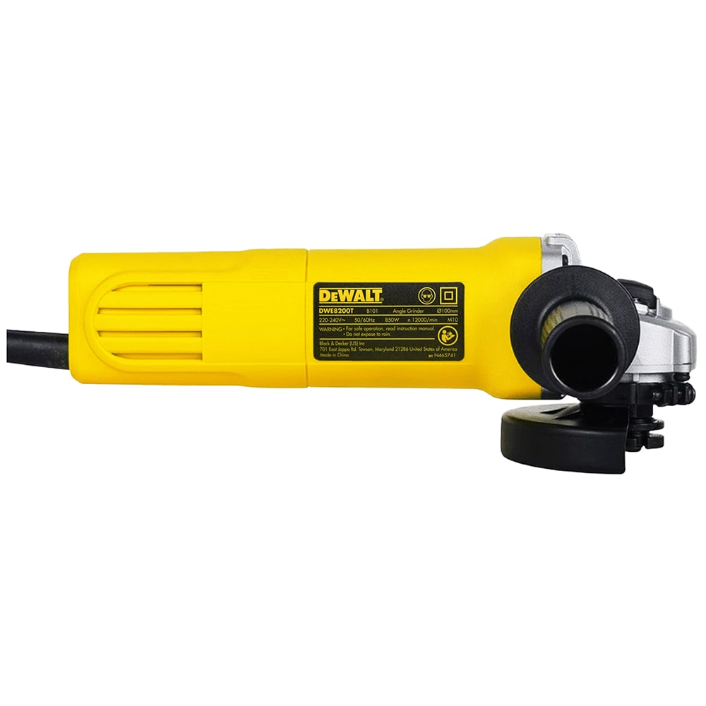 DEWALT 得偉 DWE8200T 850W 4吋強力型砂輪機(後扳機式)側面圖