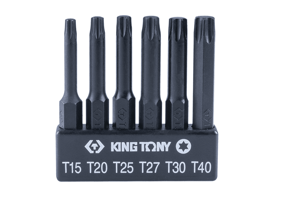 KING TONY 金統立 1004C6TQ 6件式 1/4吋六角柄 TORX 電動起子頭組(110 mm)