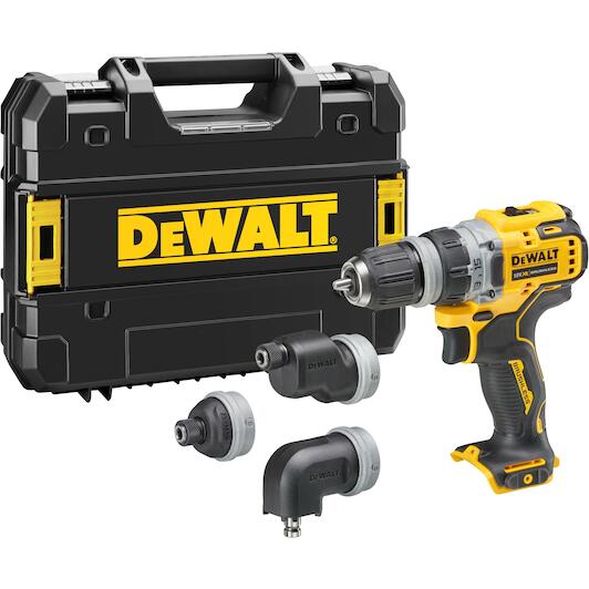 DEWALT 得偉 DCD703 12V XR 無碳刷換頭拆裝起子機套裝連 TSTAK 工具箱及換頭配件(三分之四角度)