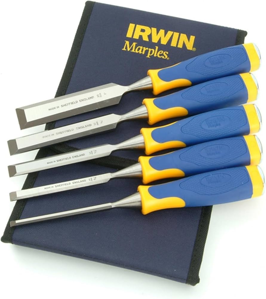 IRWIN 握手牌 10503428 MS500 5件木工鑿組(連布套,斜角)