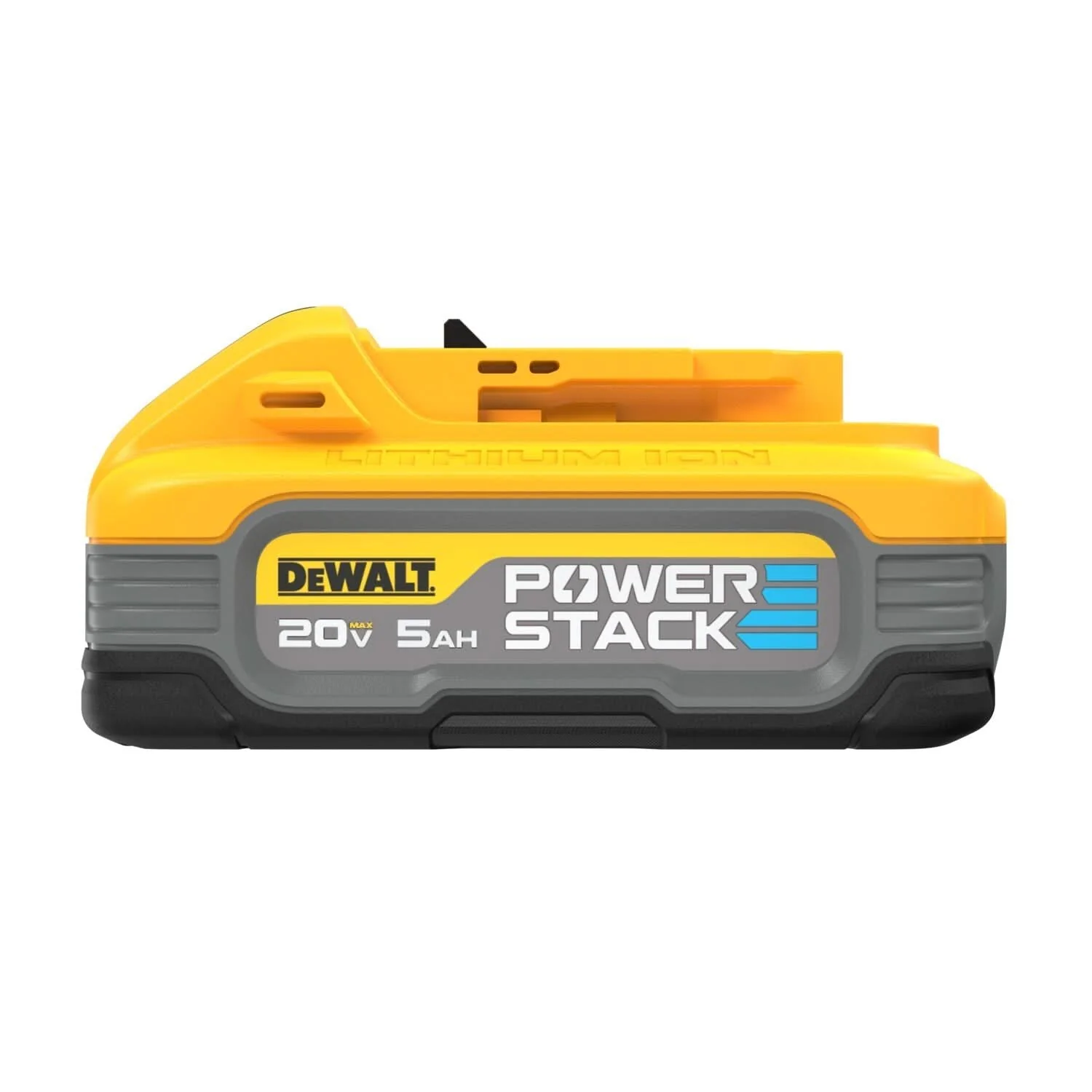 DEWALT 得偉 DCBP520 POWERSTACK 20V 5.0Ah 鋁包電池(側面)
