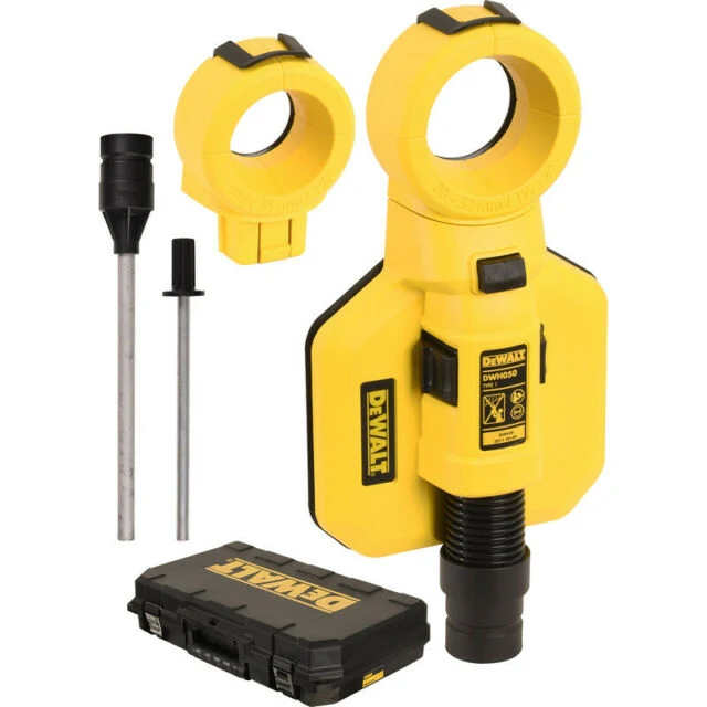 DEWALT 得偉 DWH050K 電鎚鑽集塵配件組(連工具箱)正面套裝圖