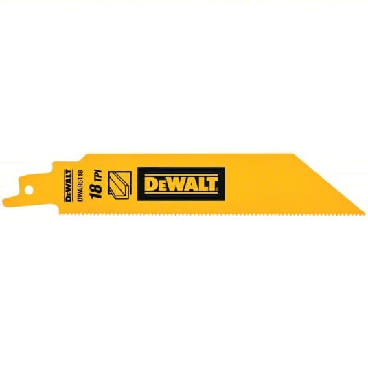 DEWALT 得偉 DWAR6118 6"x18T 雙金屬重型軍刀鋸片(鐵工)5pc