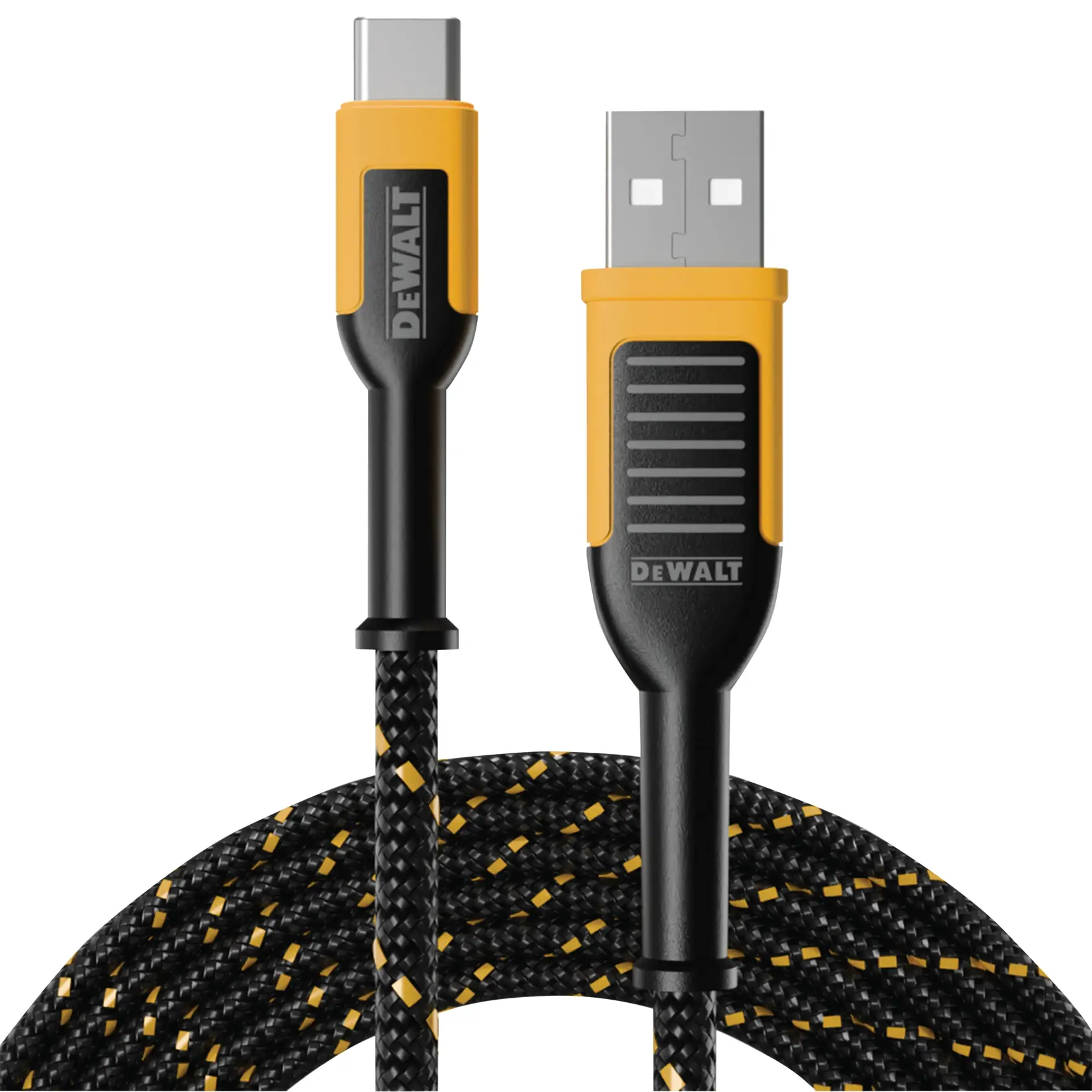 DEWALT 得偉 DXMA1311348 USB-A 轉 USB-C 充電傳輸線(正面全貌)