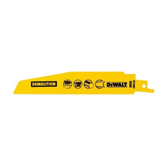 DEWALT 得偉 DT2303-QZ 6吋x14T 雙金屬破壞用軍刀鋸片(側面)