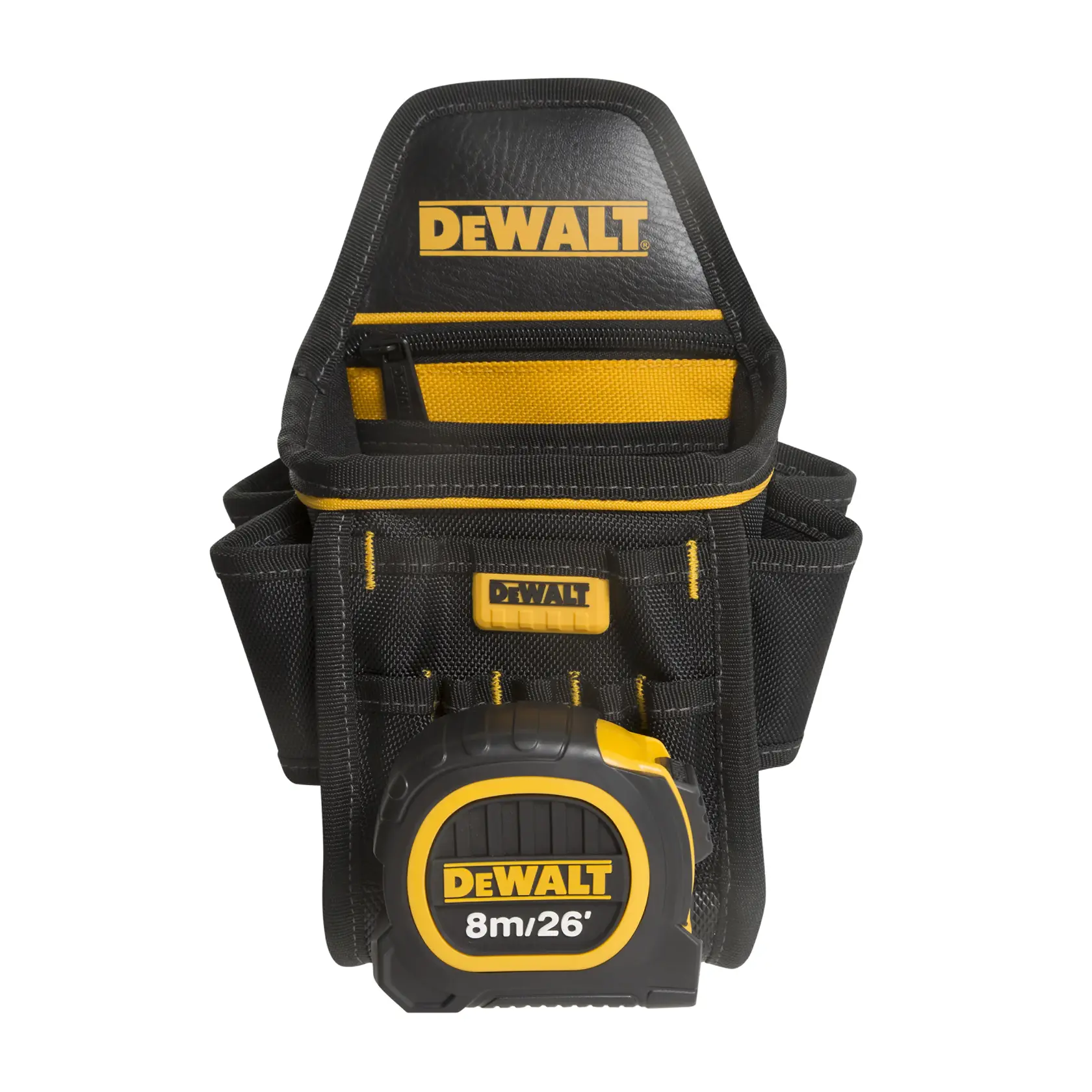 DEWALT 得偉 DWST83485-1 中型建築工工具袋(正面,袋內放置捲尺)