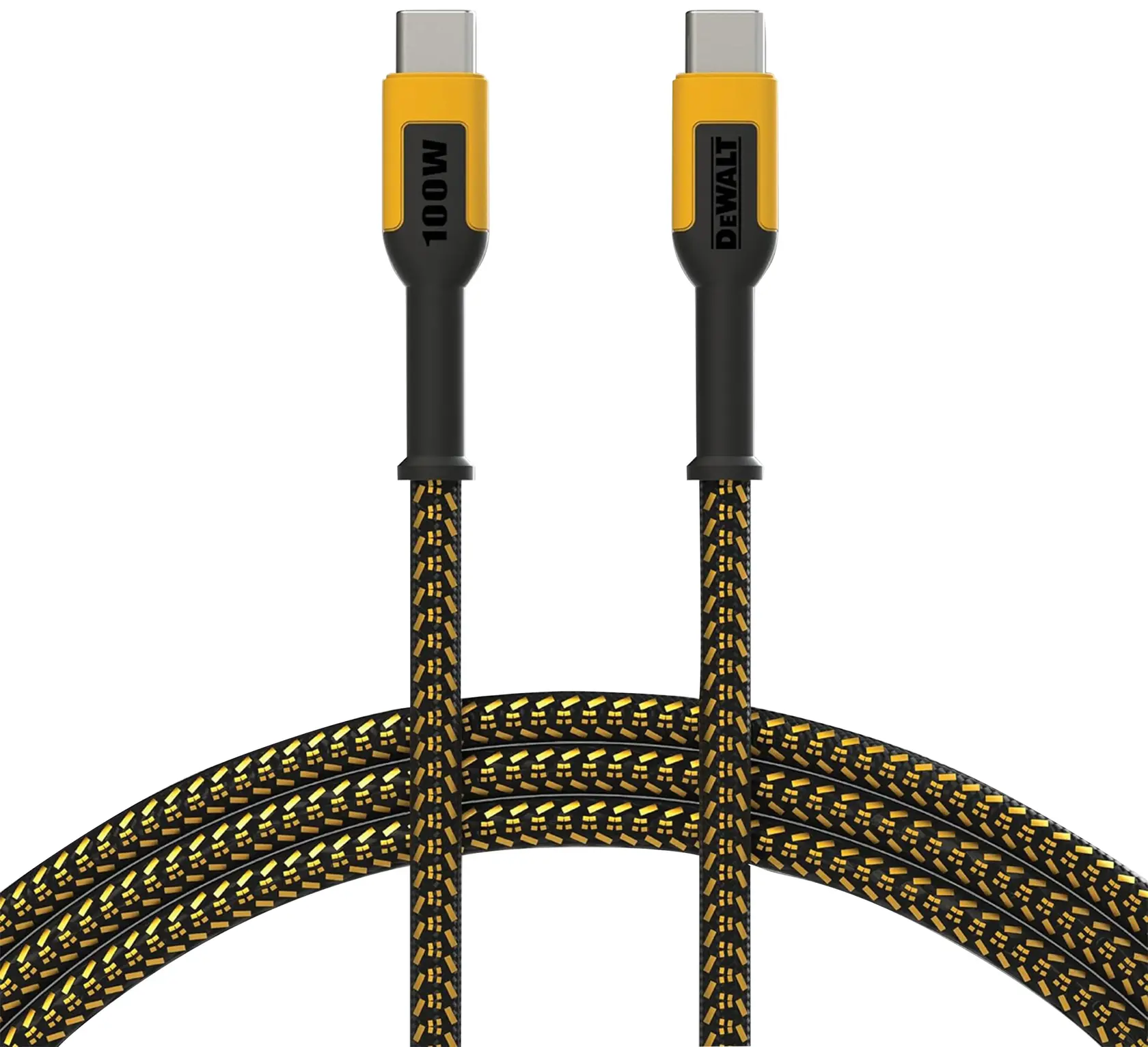 DEWALT 得偉 DXMA1311356 三合一充電傳輸線 雙 USB-C 接頭正面