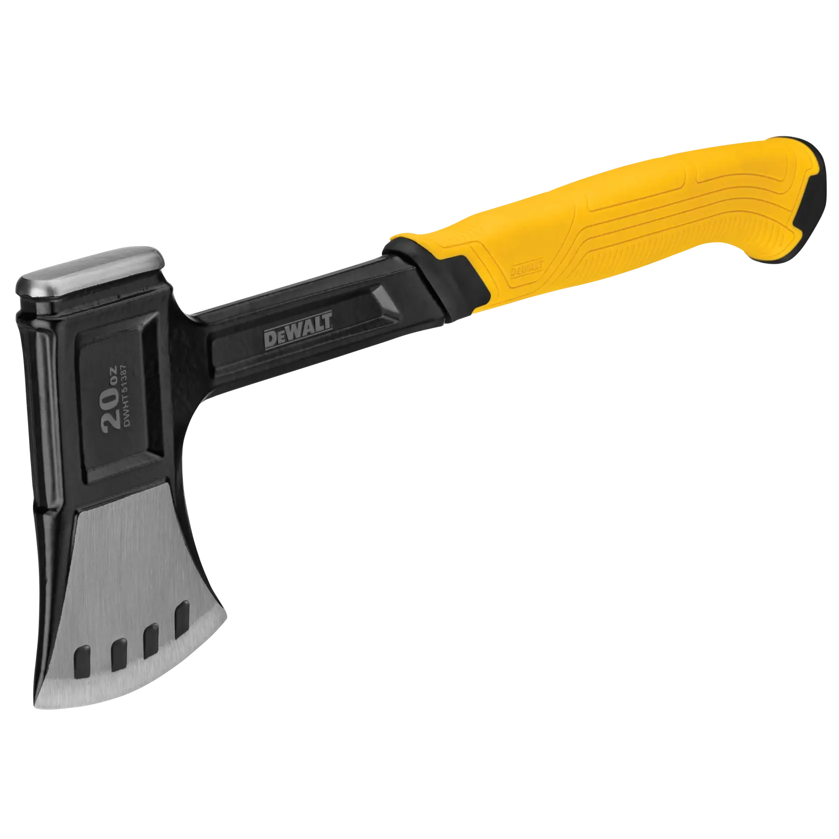 DEWALT 得偉 DWHT51387 20安士一體成型金屬斧(斜角正面)
