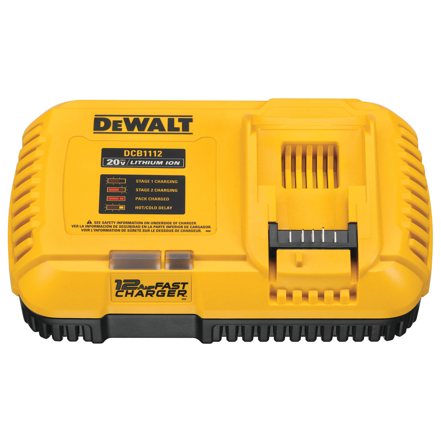 DEWALT 得偉 DCB1112 20V MAX 12A 快速充電器(正面)