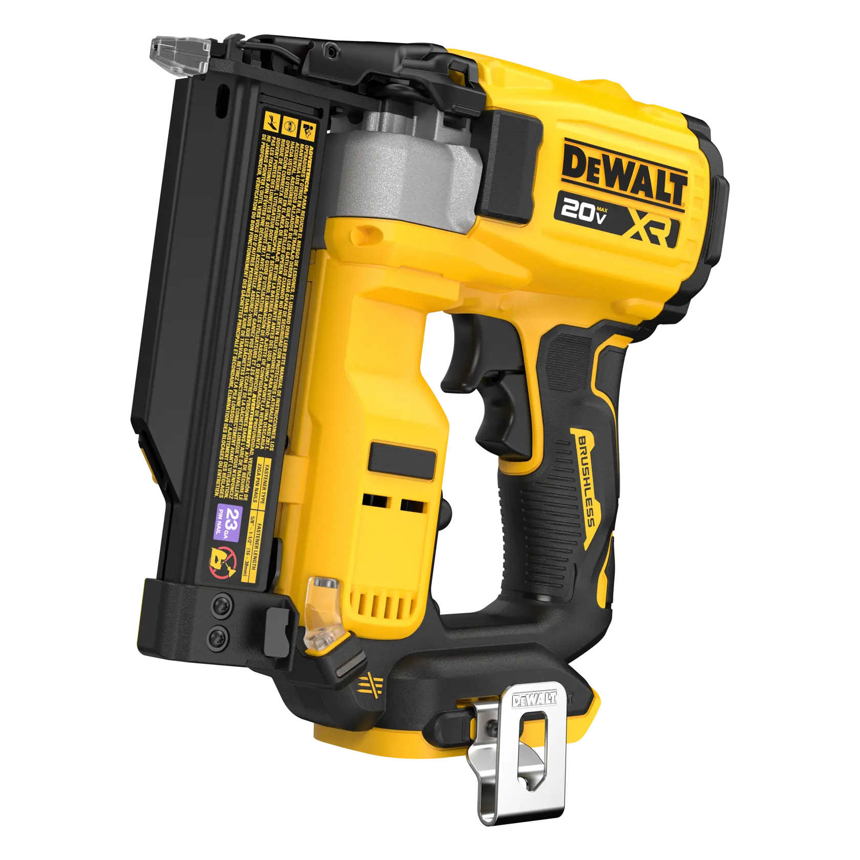 DEWALT 得偉 DCN623B 20V MAX 無碳刷木工釘槍(空機)側面