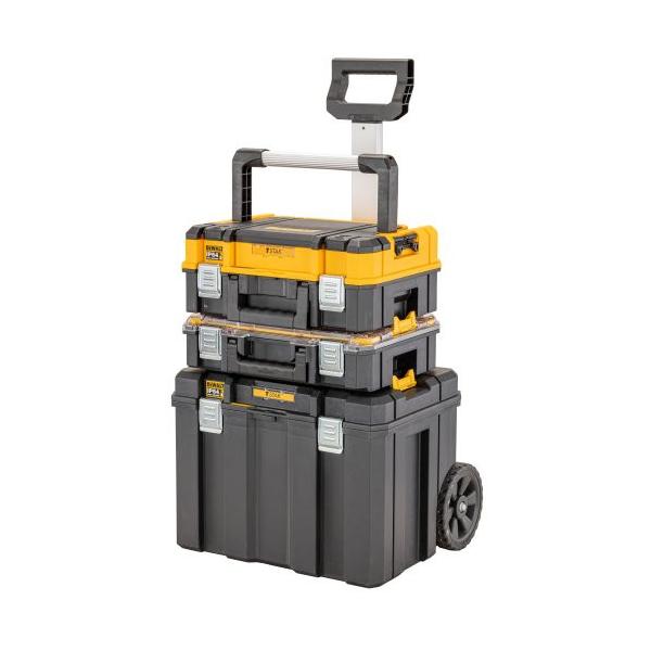 DEWALT 得偉 DWST83411-1 TSTAK 2.0 拖輪工具收納套裝(三件組合)斜側面