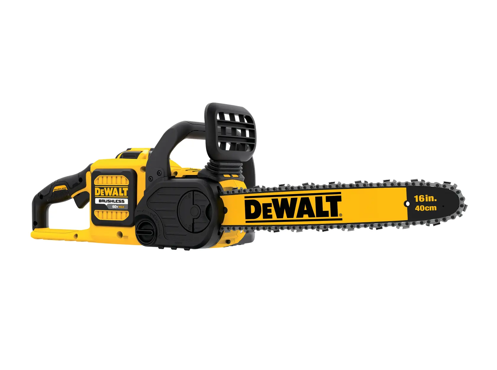 DEWALT 得偉 DCCS670X1 60V 無碳刷 16吋鏈鋸機(側面)