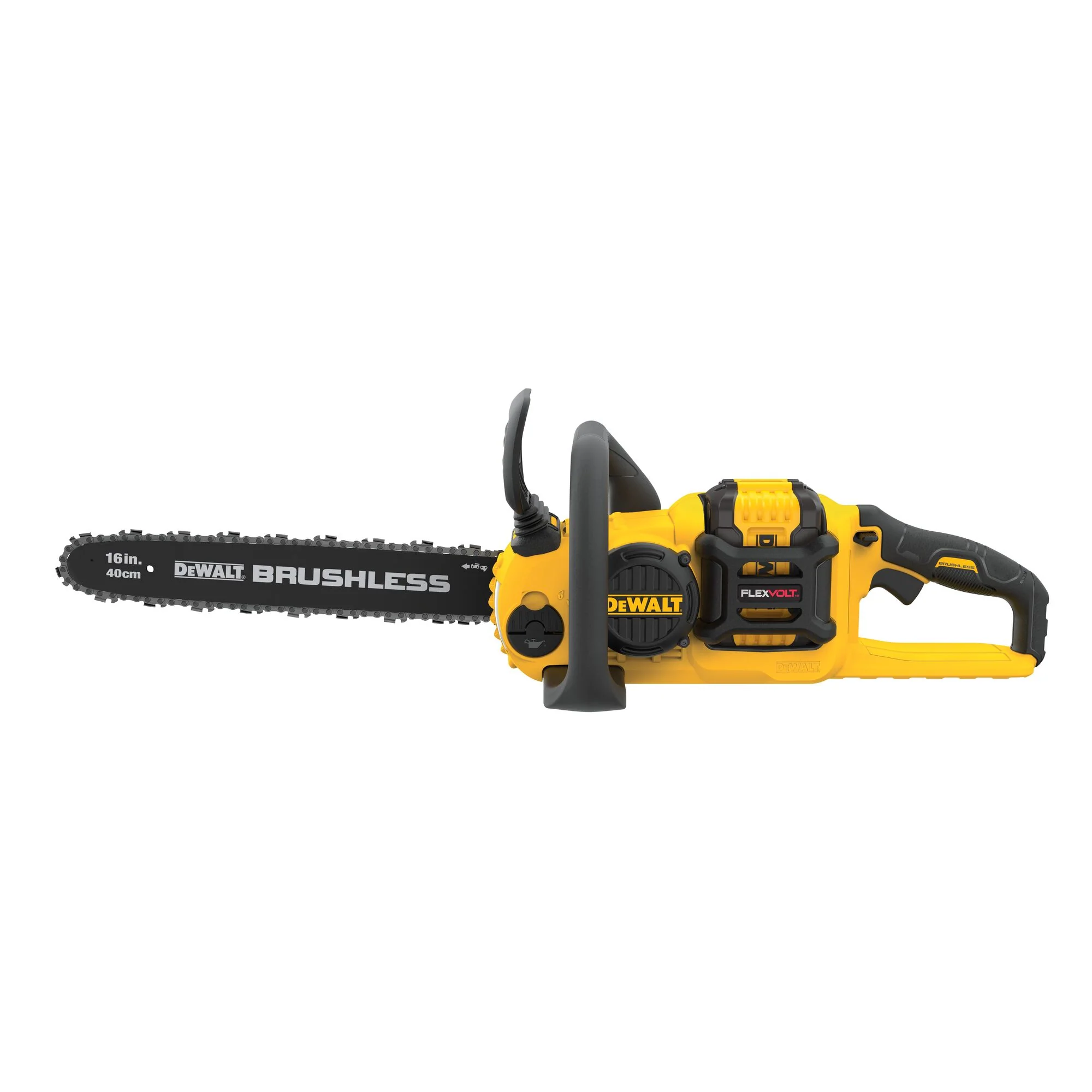 DEWALT 得偉 DCCS670X1 60V 無碳刷 16吋鏈鋸機(側面,導板朝左)