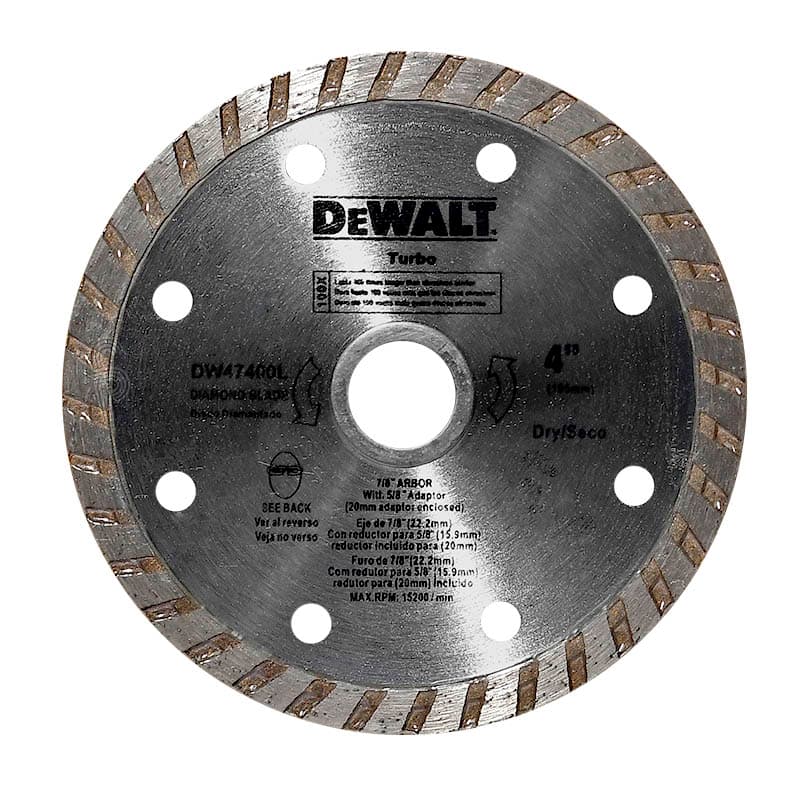 DEWALT 得偉 DW47400L 鑽石鋸片(渦輪型) 4"