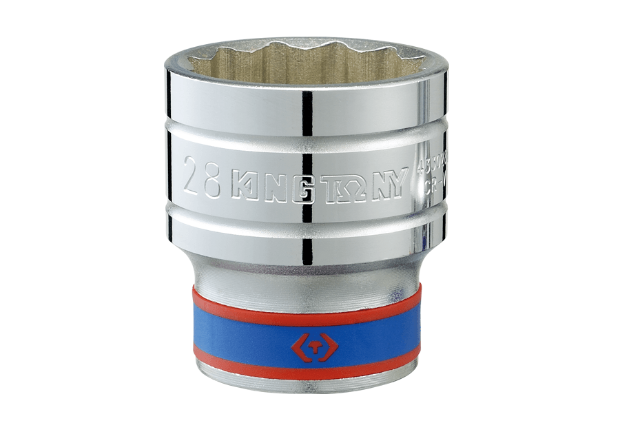 KING TONY 28mm 十二角標準套筒,1/2英吋方形驅動,原廠4330MR系列圖片