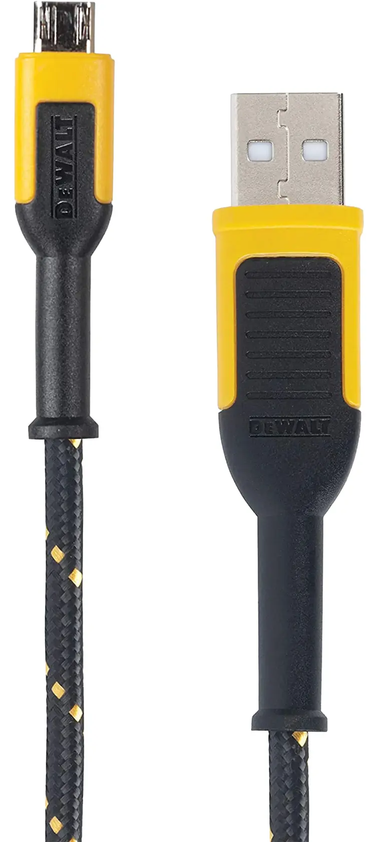 DEWALT 得偉 DXMA1311323 充電傳輸線(USB-A 及 Micro-USB 接頭細節)