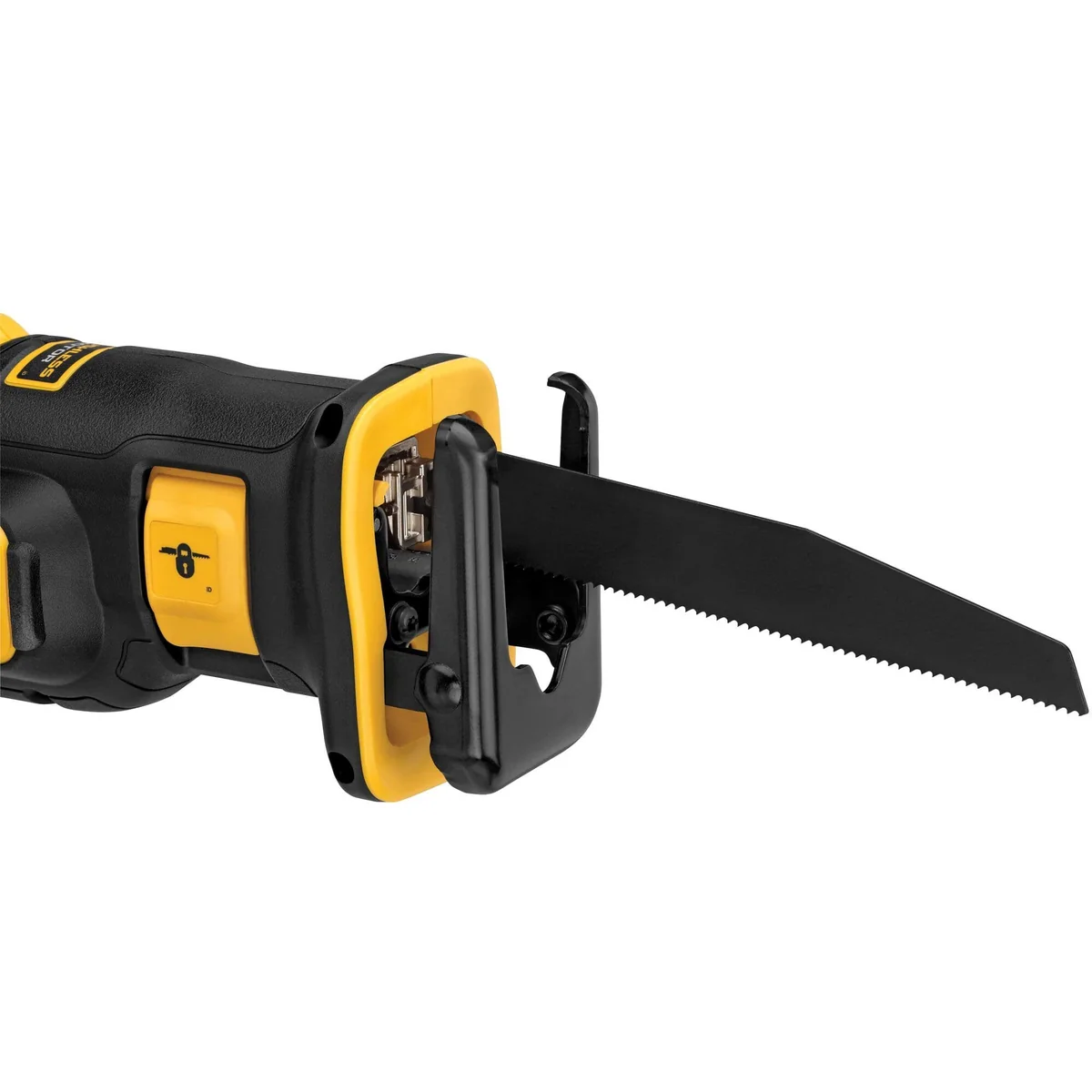 DEWALT 得偉 DCS367 軍刀鋸鋸片夾具及護罩細節