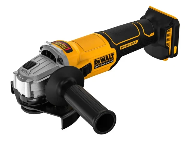 DEWALT 得偉 DCG407N 20V 無碳刷 4吋砂輪機(空機)三角度外觀