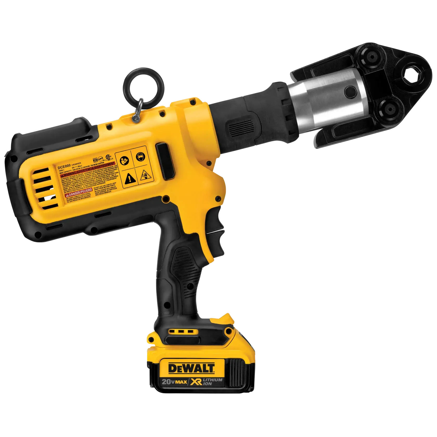DEWALT 得偉 DCE200M2K 20V 超鋰電壓接鉗(側面)