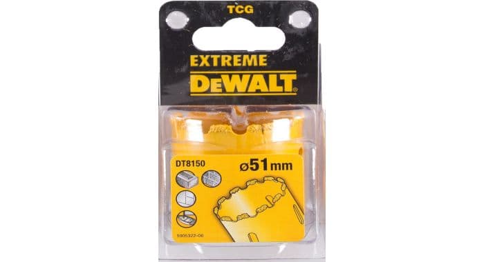 DEWALT 得偉 DT8150-QZ 51 毫米碳化鎢粒子圓孔鋸