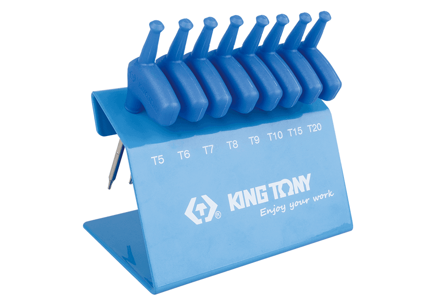 KING TONY 金統立 24308PR 8件式 L型旗桿六角星型螺絲起子組(T5–T20)