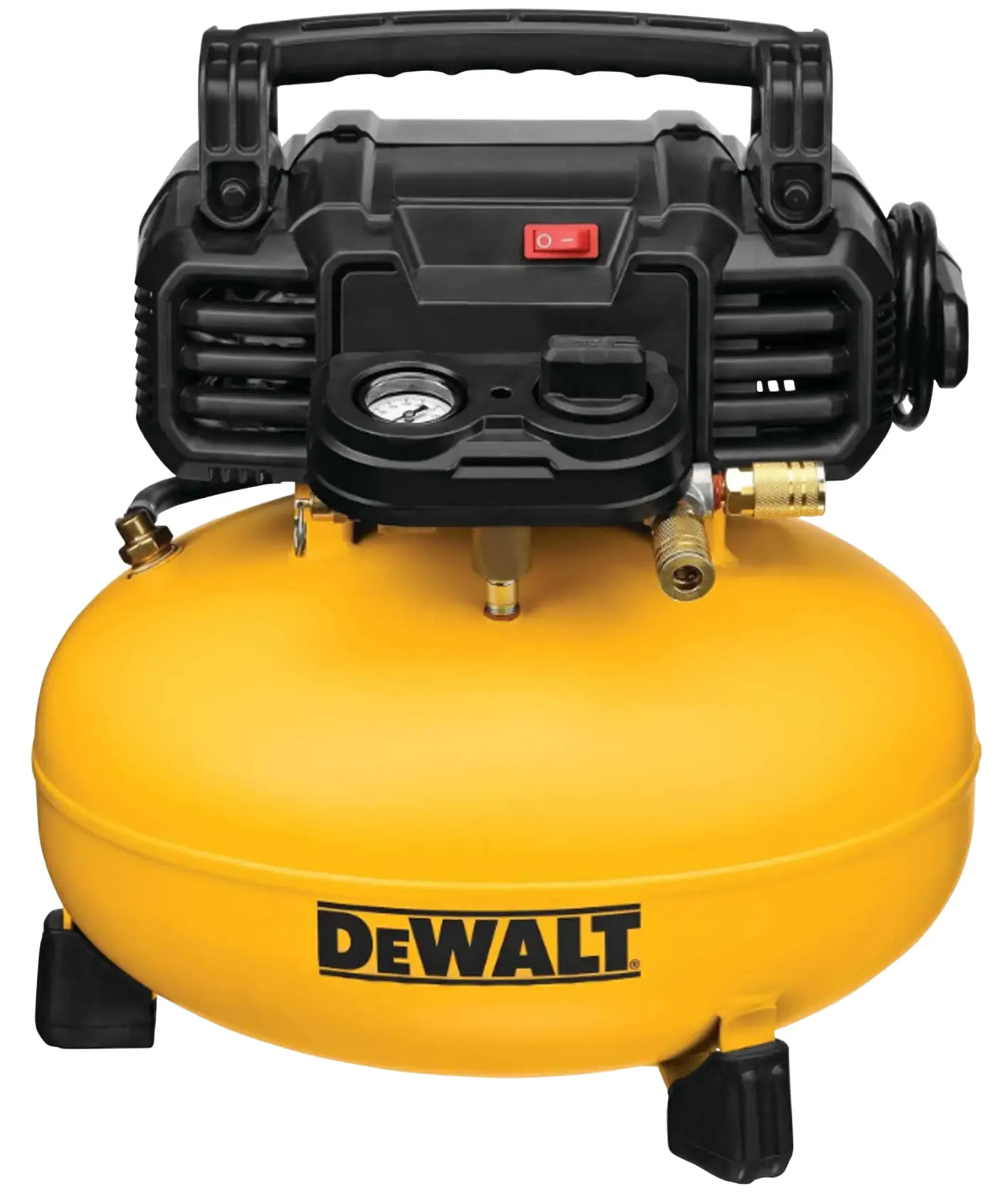 DEWALT DWFP55126 重型 165 PSI 無油式空壓機正面圖
