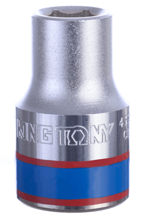 KING TONY 433511M 11 mm、1/2 吋六角標準套筒外觀示意;來源為巴西官方 433511MR 同規格圖片,非本款精確型號照片(完整套筒)