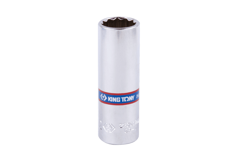 KING TONY 223010M 1/4-inch Drive 10 mm 12-Point Deep Socket