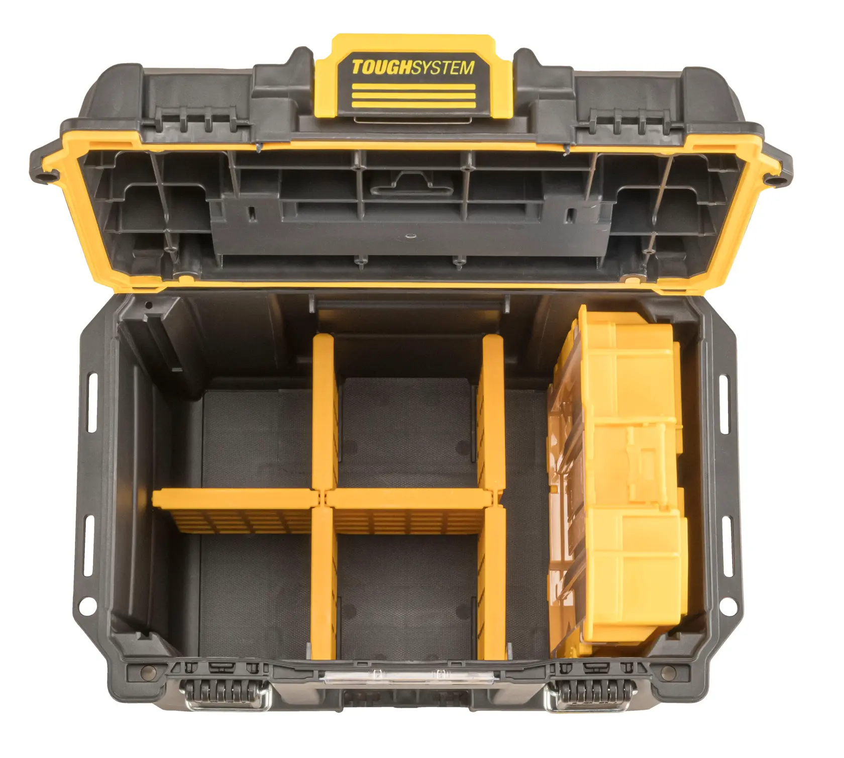 DEWALT 得偉 DWST08035-1 ToughSystem 2.0 深形工具箱(打開俯視內部間隔)