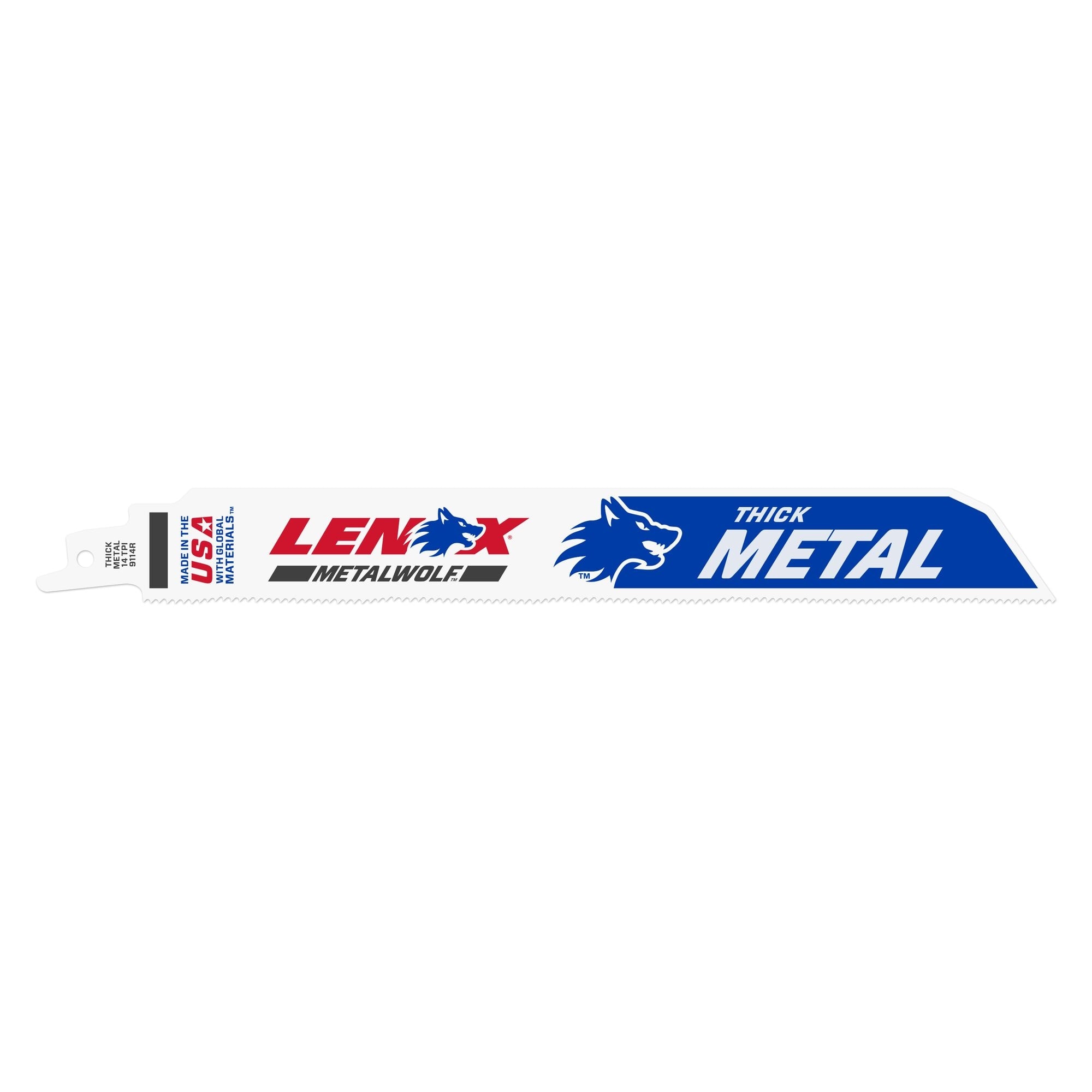 LENOX 狼牌 LE-9114R-5 軍刀鋸片 229mm 14T 厚金屬用(原廠料號 201789114R)白底產品圖