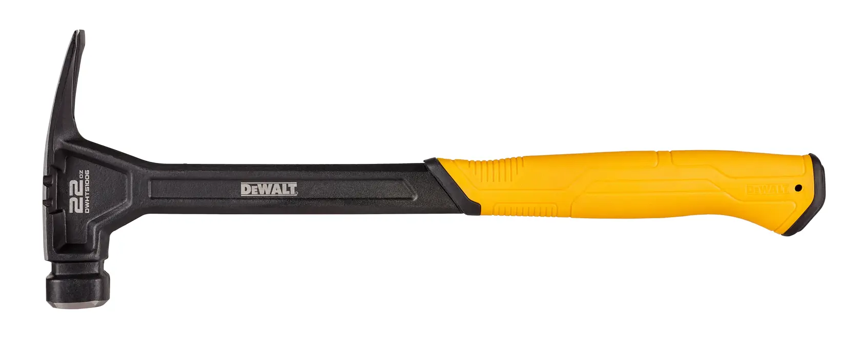 DEWALT 得偉 DWHT51006 22 oz 一體成型金屬羊角鎚(側面)