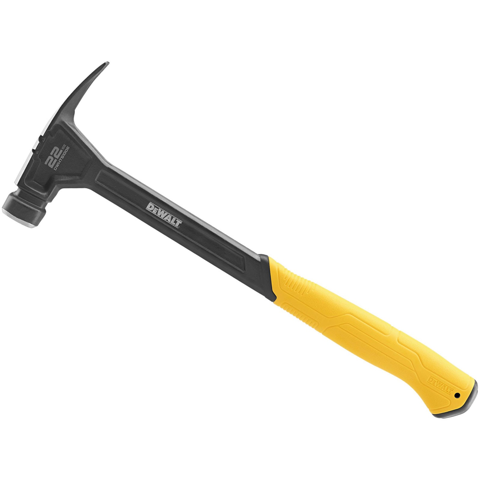 DEWALT 得偉 DWHT51006 22 oz 一體成型金屬羊角鎚(斜角)