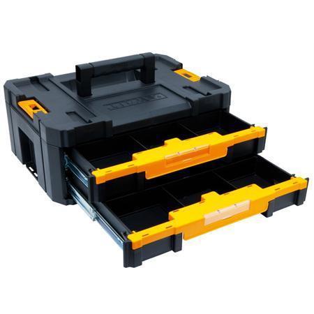 DEWALT 得偉 DWST17804 雙抽屜工具箱(三角度,抽屜打開)